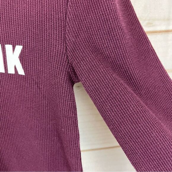 NWOT PINK Purple/Plum Waffle Long Sleeve T-shirt Warm Shirt Size Extra S… - Picture 4 of 11